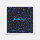 Retro Neon Geometric Pattern 2 Servet (Voorkant)