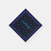 Retro Neon Geometric Pattern 2 Servet (Hoek)