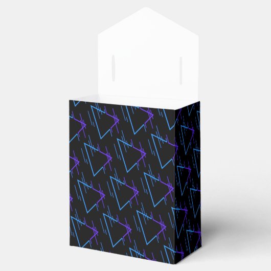 Retro Neon Geometric Pattern 2 Tent Bedankdoosjes (Geopend)