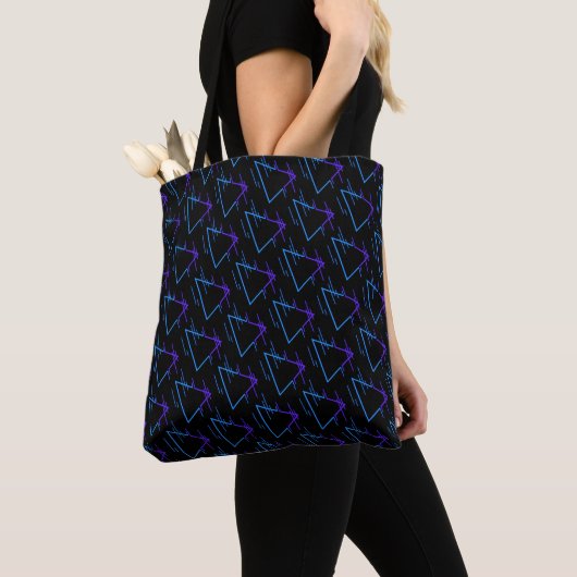 Retro Neon Geometric Pattern 2 Tote Bag (Dichtbij)