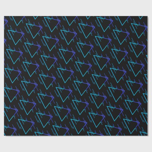 Retro Neon Geometric Pattern 4 Cadeaupapier (Vlak)