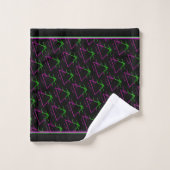 Retro Neon Geometric Pattern Bad Handdoek (Wasdoekje)