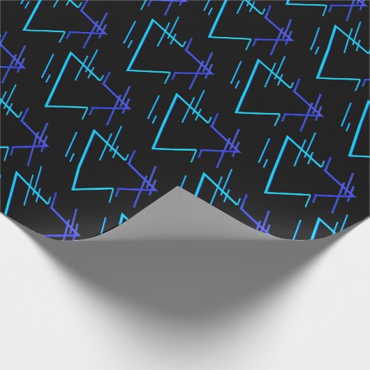 Retro Neon Geometric Pattern Cadeaupapier (Hoek)