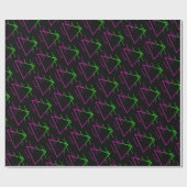 Retro Neon Geometric Pattern Cadeaupapier (Vlak)