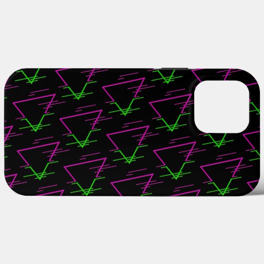 Retro Neon Geometric Pattern Case-Mate iPhone Case (Achterkant (horizontaal))
