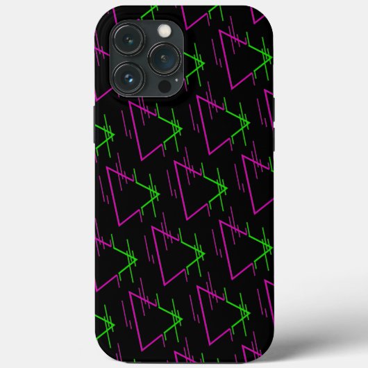 Retro Neon Geometric Pattern Case-Mate iPhone Case (Achterkant)