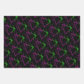 Retro Neon Geometric Pattern Collectie Inpakpapier Vel (Voorkant 2)
