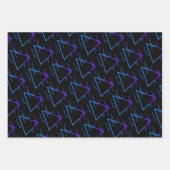 Retro Neon Geometric Pattern Collectie Inpakpapier Vel (Voorkant)
