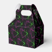 Retro Neon Geometric Pattern Gable Bedankdoosjes (Achterkant)