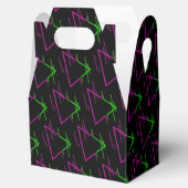 Retro Neon Geometric Pattern Gable Bedankdoosjes (Geopend)