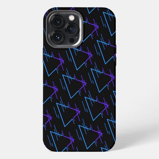 Retro Neon Geometric Pattern iPhone Hoesje (Achterkant)