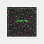 Retro Neon Geometric Pattern Servet (Voorkant)