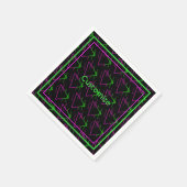 Retro Neon Geometric Pattern Servet (Hoek)
