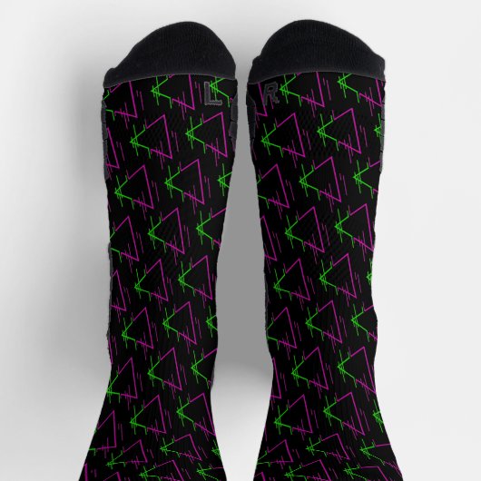 Retro Neon Geometric Pattern Sokken (Top)