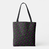 Retro Neon Geometric Pattern Tote Bag (Achterkant)