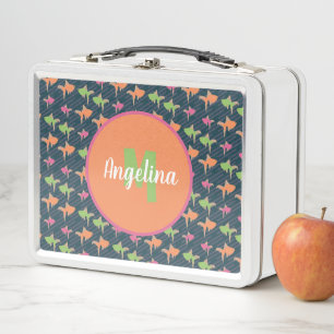 Retro Neon Goudvis Metal Lunchbox