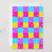 Retro Neon Graduation Party Uitnodiging (Achterkant)