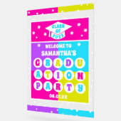 Retro Neon Graduation Party Welkom Acryl Bord (Hoek)