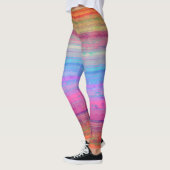 Retro Neon kleuren patroon Leggings (Links)