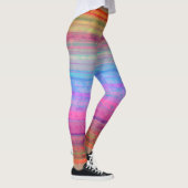 Retro Neon kleuren patroon Leggings (Rechts)