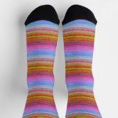 Retro Neon kleuren patroon Sokken (Top)