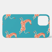 retro neon kleurenillustratie Zebra motief Case-Mate iPhone Case (Achterkant (horizontaal))
