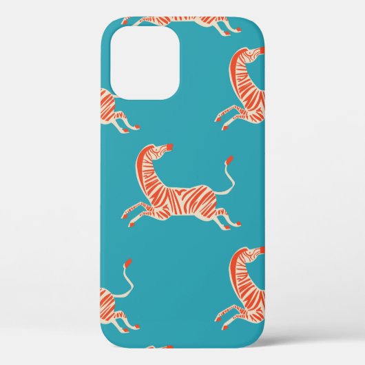 retro neon kleurenillustratie Zebra motief Case-Mate iPhone Case (Achterkant)