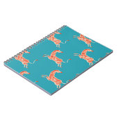 retro neon kleurenillustratie Zebra motief Notitieboek (Linkerzijde)
