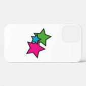 Retro Neon Kleurrijke Sterren Geometrisch Case-Mate iPhone Case (Achterkant (horizontaal))