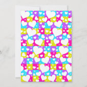 Retro Neon Koningin van Harten Verjaardag Dank u C Kaart (Achterkant)