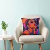 Retro Neon Kussen (Stoel)