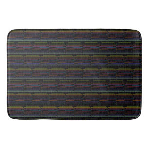 Retro Neon Lines Retro Stijl Badmat