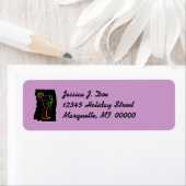 Retro Neon martini Cocktail Return address Label (Insitu)