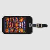 Retro Neon Moederweg Eindeloos Avontuur Bagagelabel (Voorkant (horizontaal))