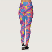 Retro Neon Multikleur Leggings (Achterkant)