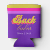 Retro Neon Paarse Bachelorette-feest  Blikjeskoeler (Achterkant)