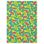 Retro Neon Pattern van 80/90 Klembord (Achterkant)