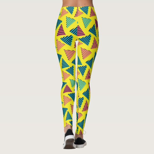 Retro Neon Pattern van 80/90 Leggings (Achterkant)