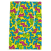 Retro Neon Pattern van 80/90 Medium Cadeauzakje (Achterkant)