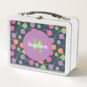 Retro Neon Pijlrog Metaal Lunchbox (Voorkant)