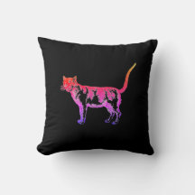 Retro Neon Pop Art Cat