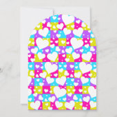 Retro Neon Queen of Hearts Verjaardagsfeest Arch Kaart (Achterkant)