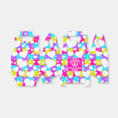 Retro Neon Queen of Hearts verjaardagsfeestje Bedankdoosjes (Uitgevouwen)