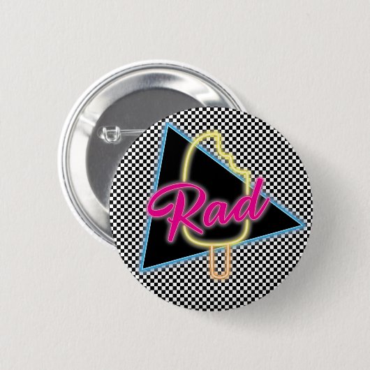 Retro Neon Rad Popsicle Button (Voorkant /achterkant)