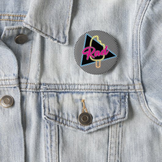 Retro Neon Rad Popsicle Button (In situ)