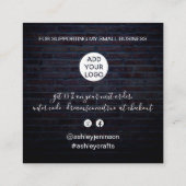 Retro neon roze tekenvolgorde bedankt vierkante visitekaartje (Achterkant)