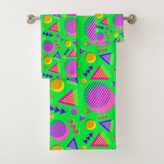 Retro Neon Sfeer Bad Handdoek (Insitu)