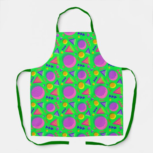 Retro Neon Sfeer Schort (Voorkant)
