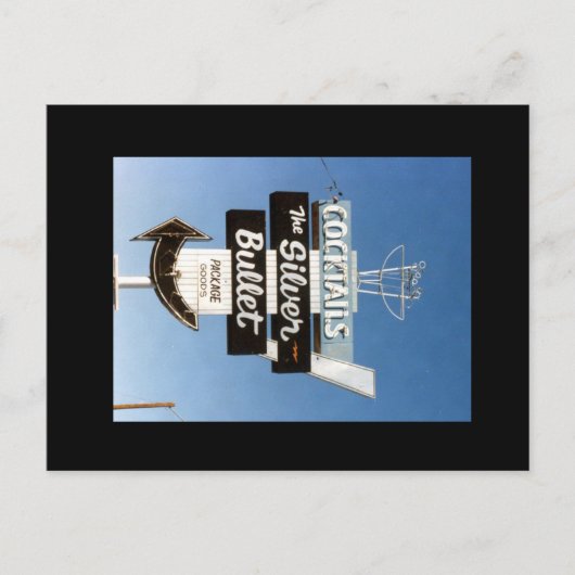 Retro  Neon Sign. Briefkaart (Voorkant)