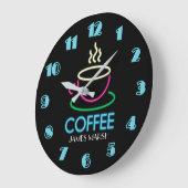 Retro Neon Sign Coffee Cafe Grote Klok (Hoek)
